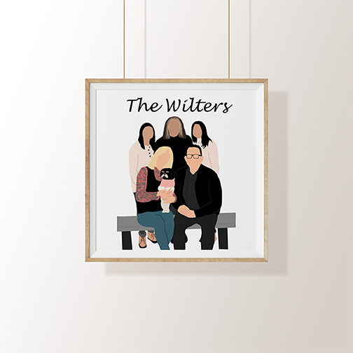 The Wilters family faceless digital portrait